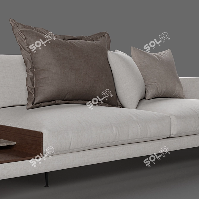 Elegant Modular Wendelbo MAHO Sofa 3D model image 2