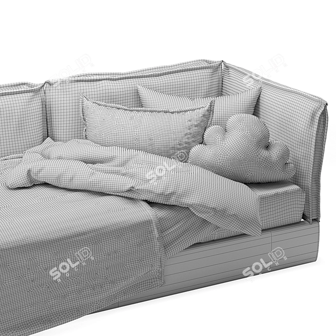 Cervantes Small Bed: Comfort Meets Style 3D model image 3