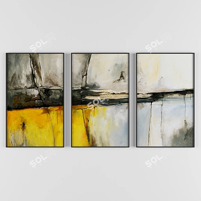 Abstract Landscape Art Painting 3D model image 1