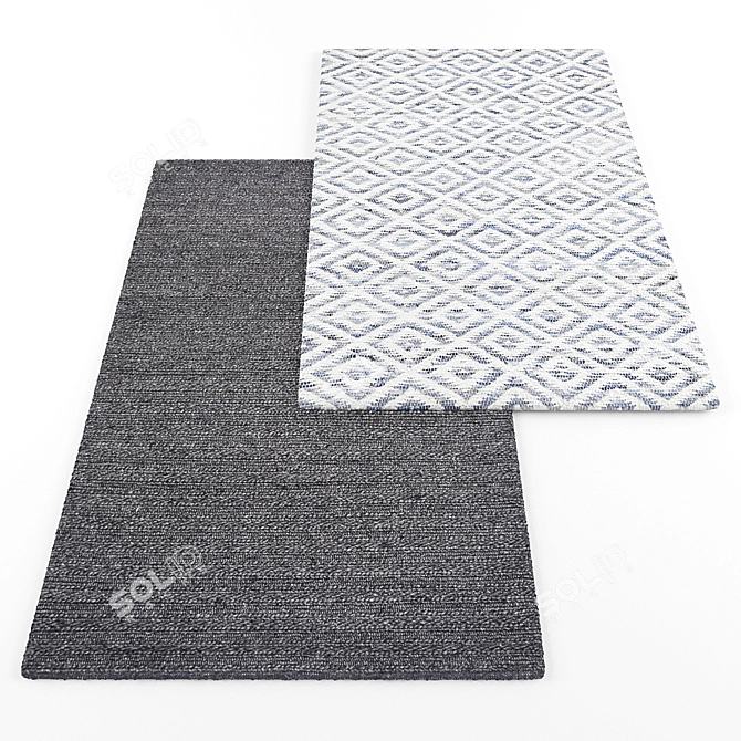 Modern Style Rugs Set 3D model image 2