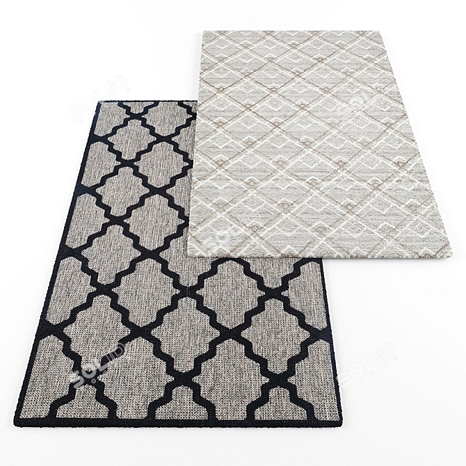 Modern Style Rugs Set 3D model image 3