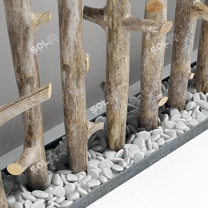 Thick Branch Crooked Planter 3D model image 2