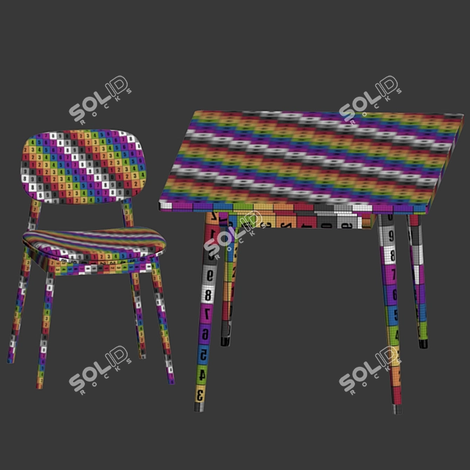 Larsson Dining Table + Frey Chair Set 3D model image 4