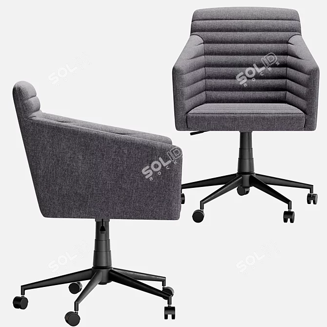 Zuo Modern Bronx Ergonomic Chair 3D model image 2