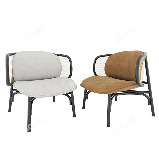 Sleek Suzenne Lounge Chair 3D model image 1