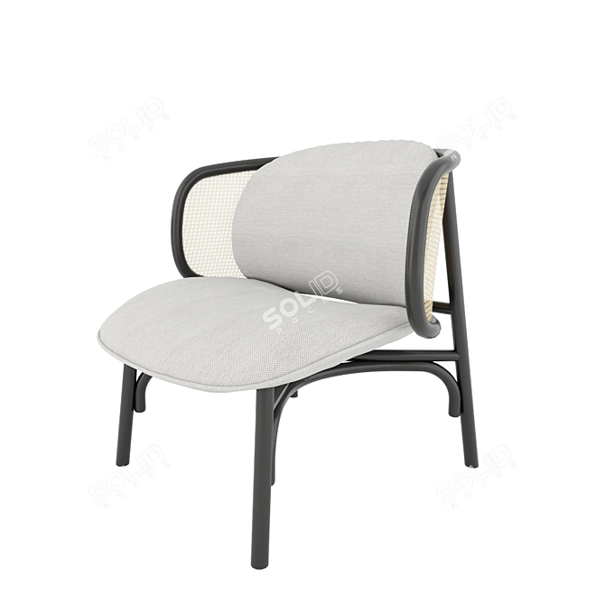 Sleek Suzenne Lounge Chair 3D model image 2