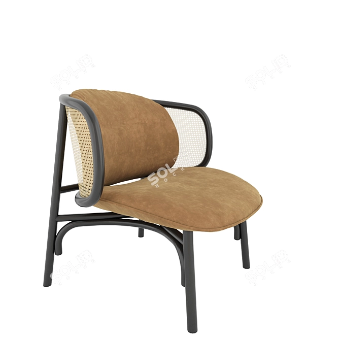 Sleek Suzenne Lounge Chair 3D model image 3