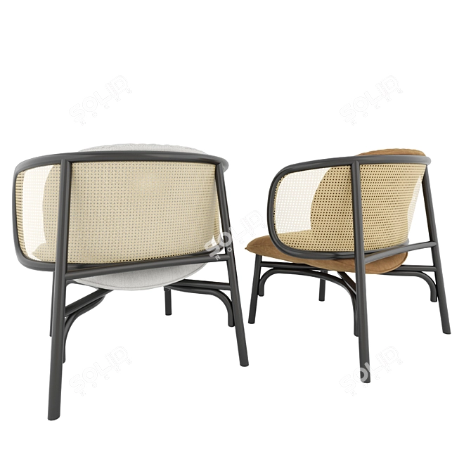 Sleek Suzenne Lounge Chair 3D model image 4