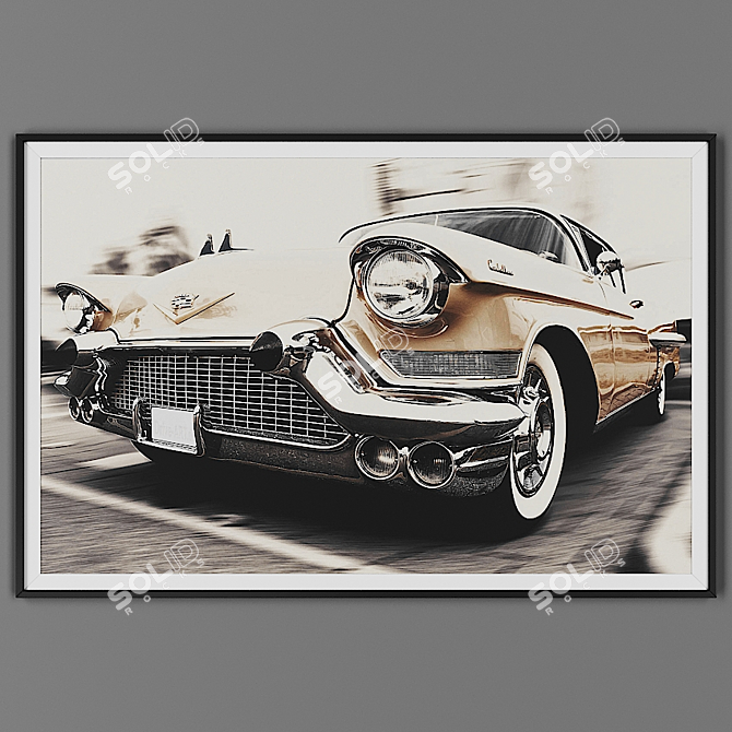 Elegant Black Framed Picture 3D model image 1