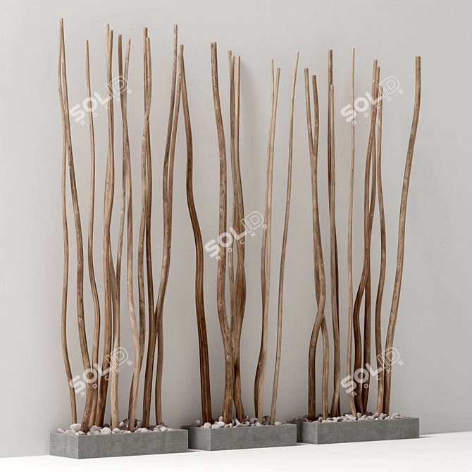 Decorative Branch Planter 3D model image 4