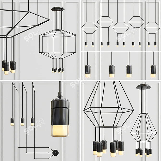 Wireflow Vibia: Stylish LED Suspension Lamp 3D model image 1