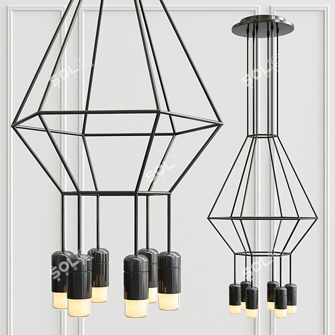 Wireflow Vibia: Stylish LED Suspension Lamp 3D model image 2