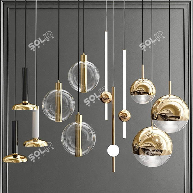 Modern Orion Globe Light
Elegant Mirror Ball Gold
Stylish Center Pendant
Sleek Liden Pendant 3D model image 1