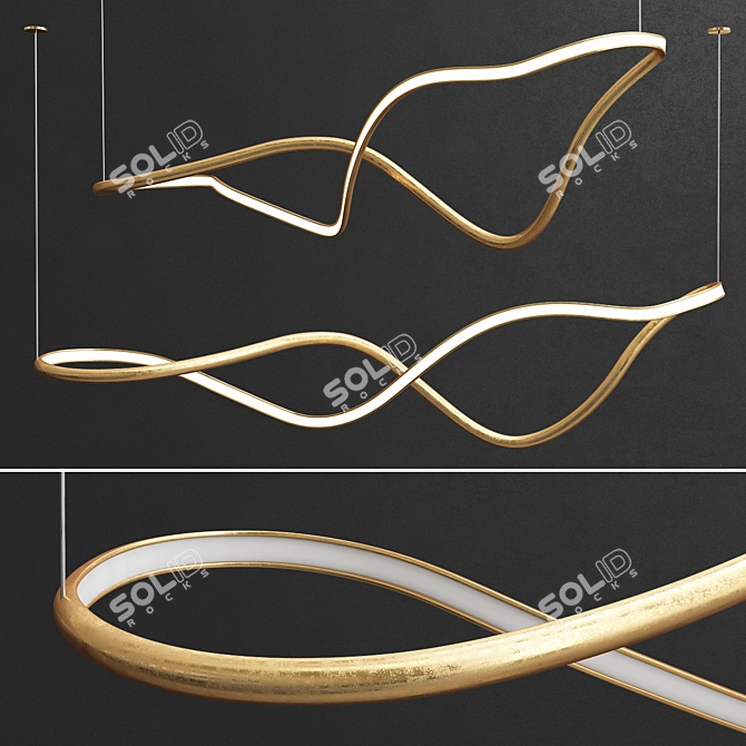 Freeform Series Light Sculpture IV 3D model image 1