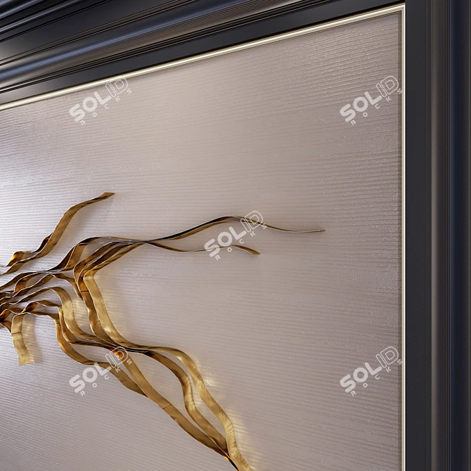 Waveform Metal Wall Art 3D model image 3