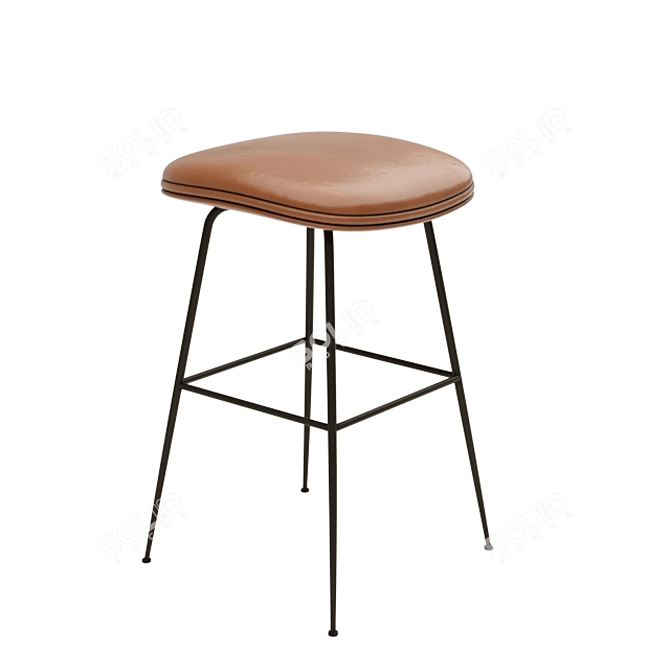 Modern Architecture Barstool Set 3D model image 1