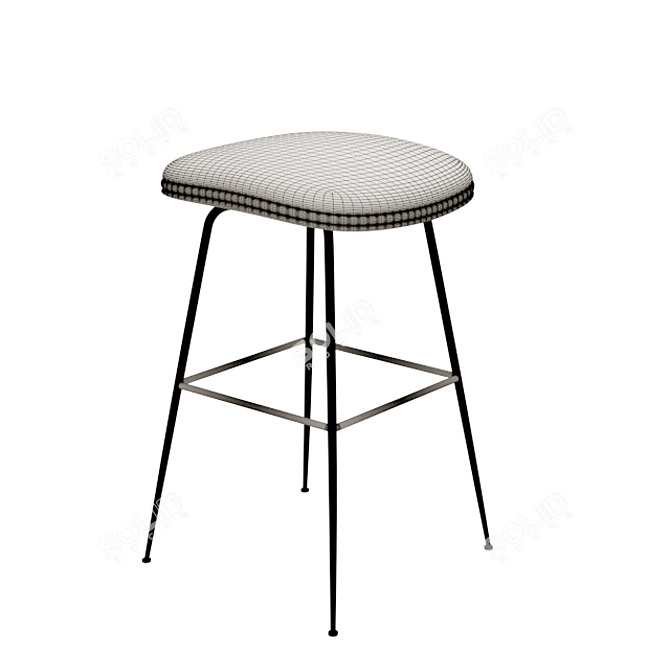 Modern Architecture Barstool Set 3D model image 2