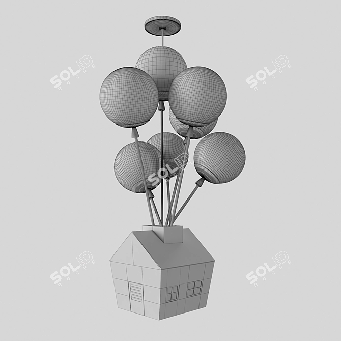 Modern Hanging Pendant Light 3D model image 2