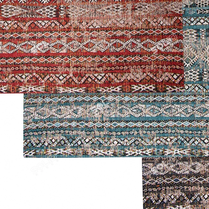 Antiquarian Kilim Collection: Carpets by Louis de Poortere 3D model image 3