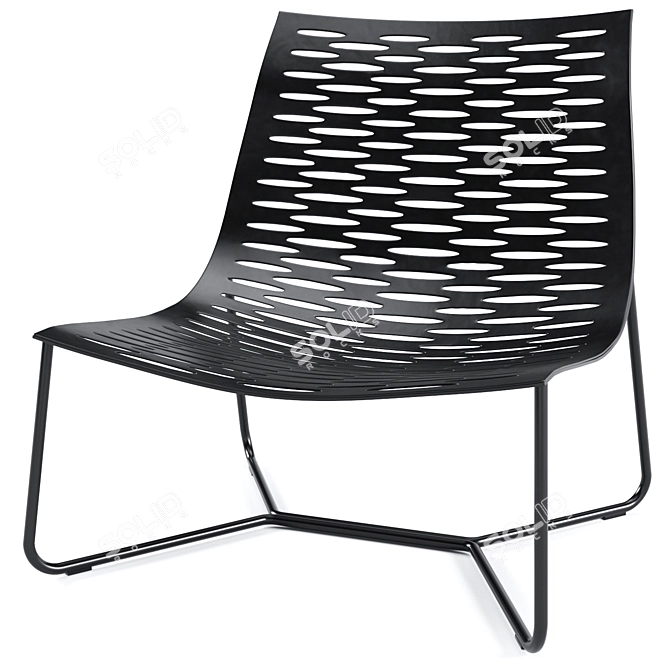 Sleek Modloft York Lounge Chair 3D model image 1