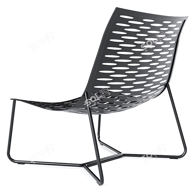 Sleek Modloft York Lounge Chair 3D model image 2