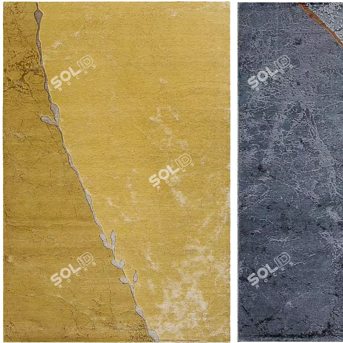 Golden Kintsugi Carpets 3D model image 1