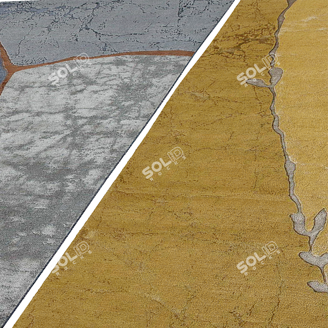 Golden Kintsugi Carpets 3D model image 5