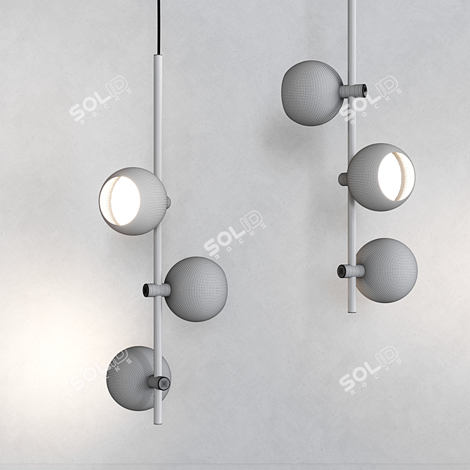 Elegant Pendant Lamp 3D model image 2