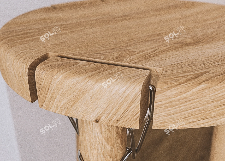 Elegant Latch Stool 3D model image 3