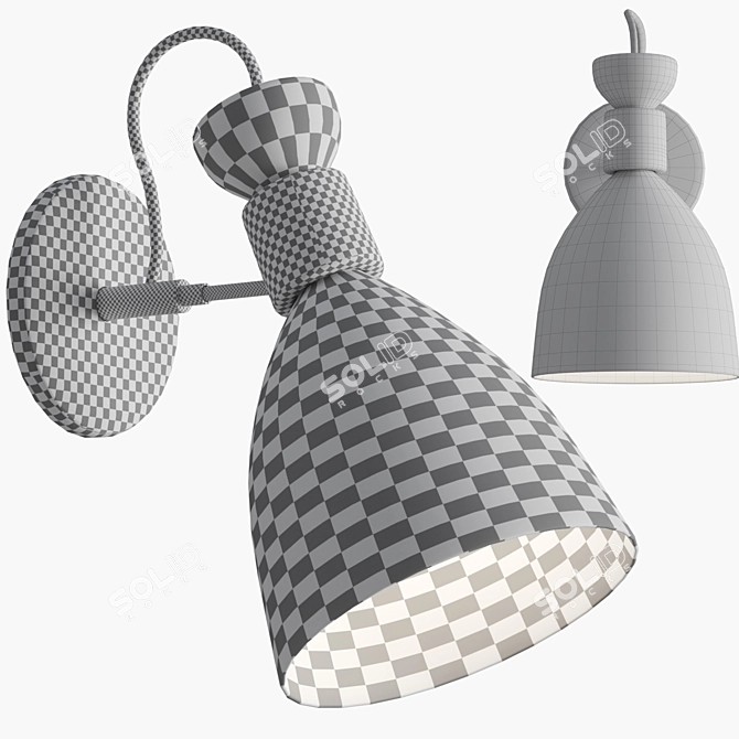 Scandi Pastel Wall Lamp: Stylish Lighting for Your Home 3D model image 2