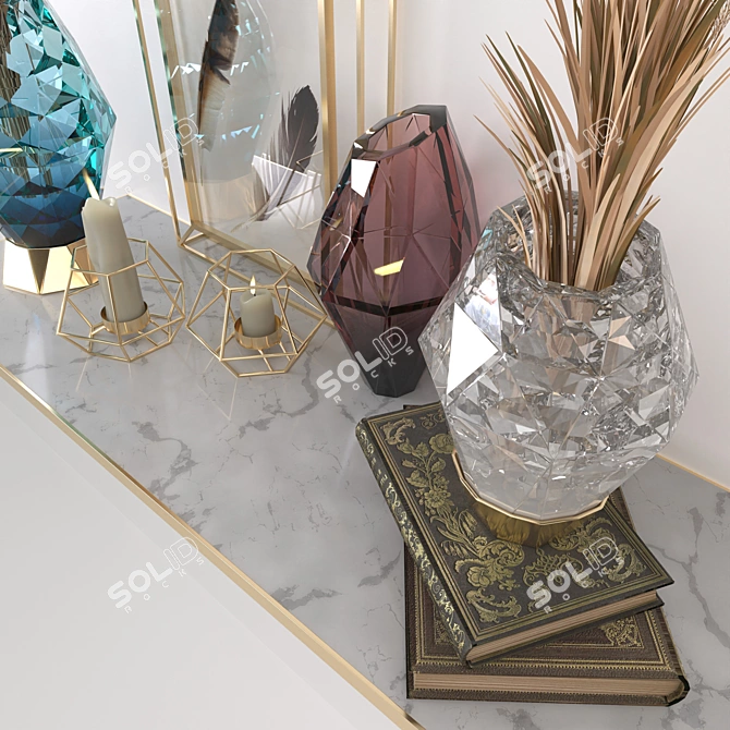 Gilded Luxe Decor Set: High Details 3D model image 4