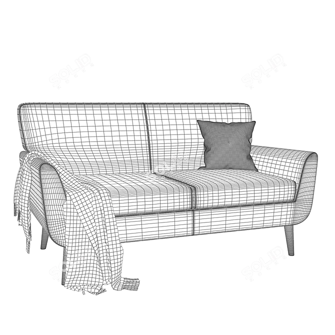 Soho 562: Contemporary Comfort Sofa 3D model image 3
