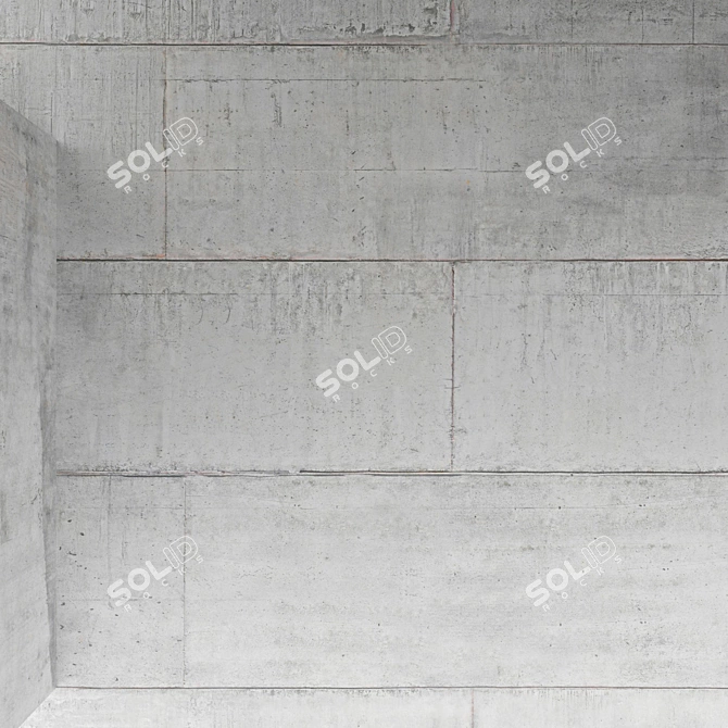 Seamless Concrete Ceiling Tiles 3D model image 1