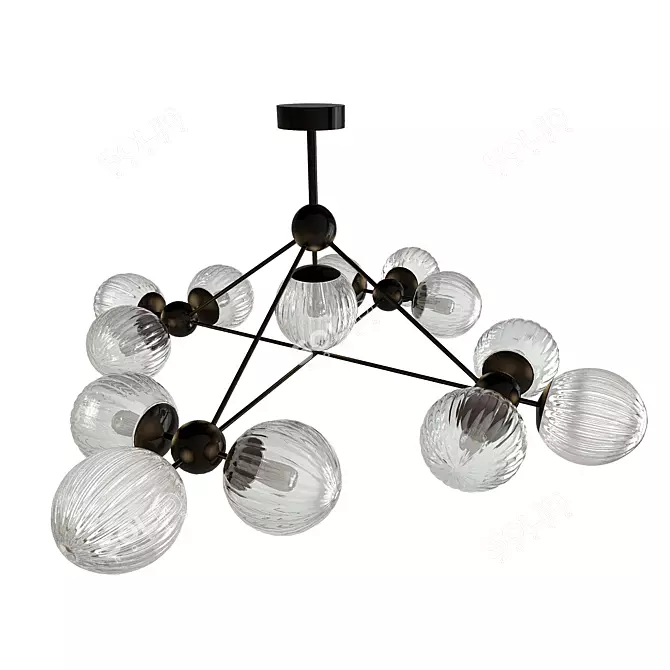 Elegant Vray Chandelier - NB Light 3D model image 1