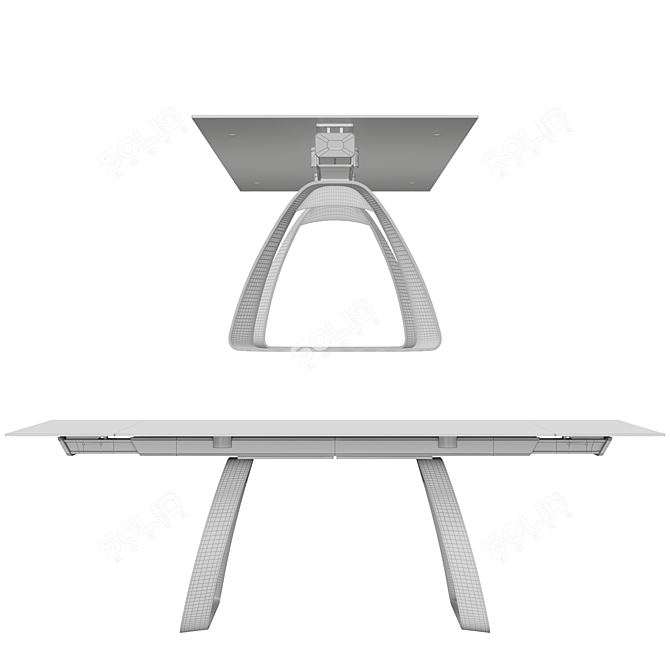 Modern Italian Brenta Dining Table 3D model image 4