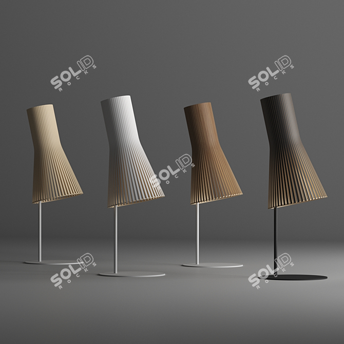 Sleek Birch Table Lamp 3D model image 1