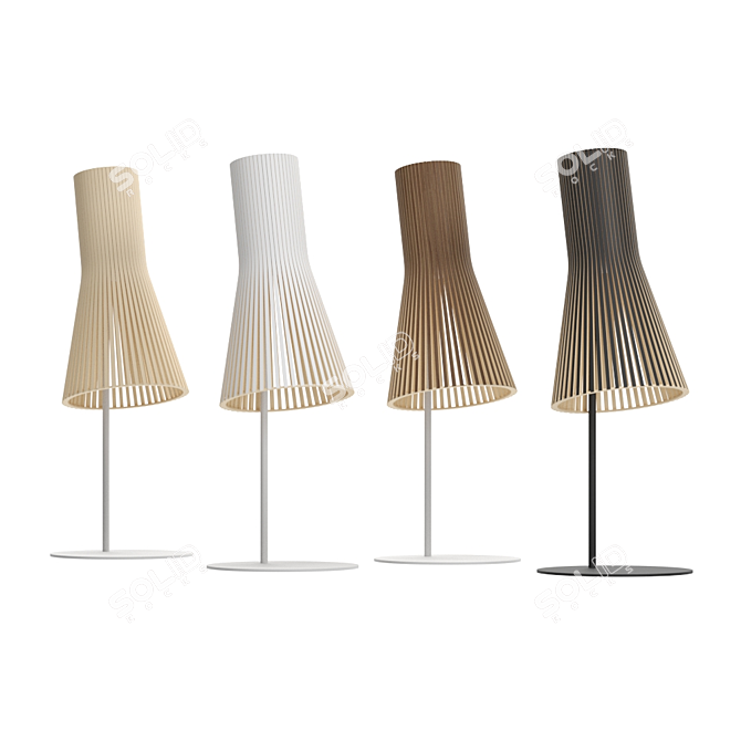 Sleek Birch Table Lamp 3D model image 2