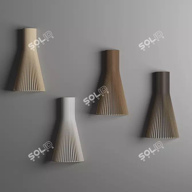 Sleek Birch Wall Lamp: Secto 4230 3D model image 1