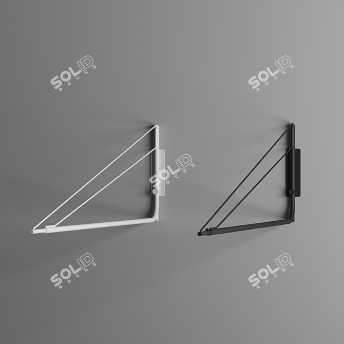 Sleek Adjustable Steel Pendant 3D model image 1