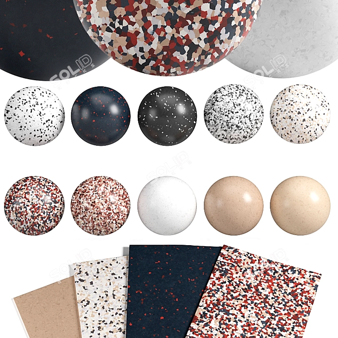 Luxurious Terrazzo Collection: 10 High-Quality Materials 3D model image 1