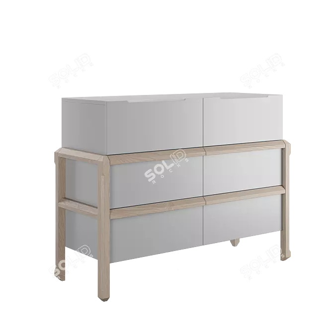 Mogus 6-Drawer Commode: Organize in Style! 3D model image 4