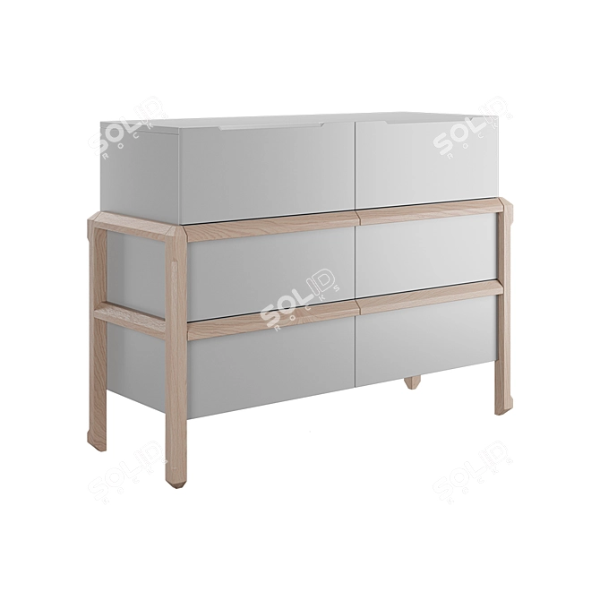 Mogus 6-Drawer Commode: Organize in Style! 3D model image 2