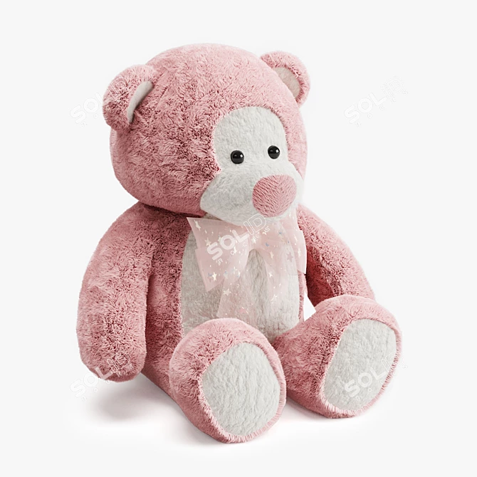 Soft Toy Bear for Valentine's Day 3D model image 1