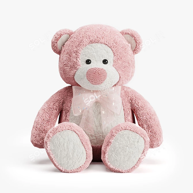 Soft Toy Bear for Valentine's Day 3D model image 2