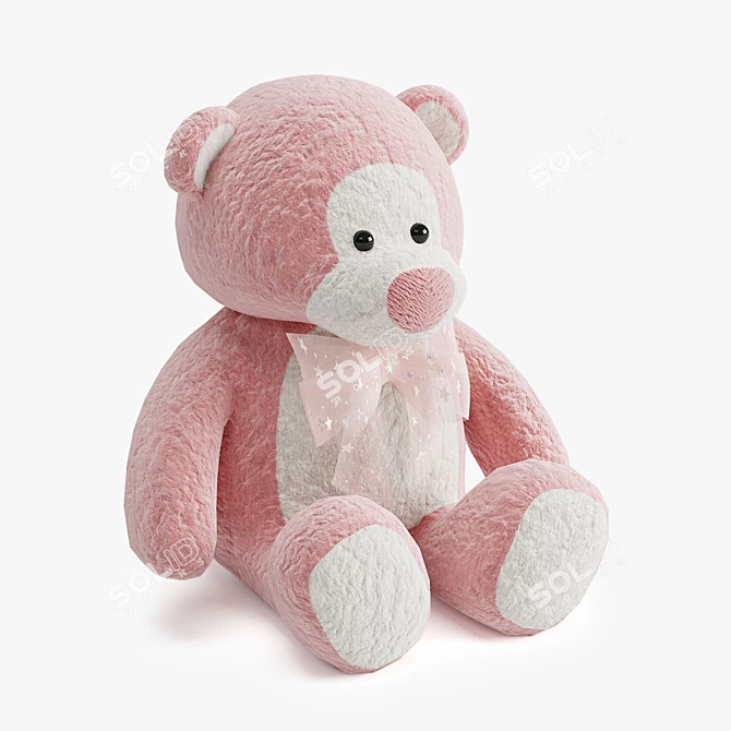 Soft Toy Bear for Valentine's Day 3D model image 5