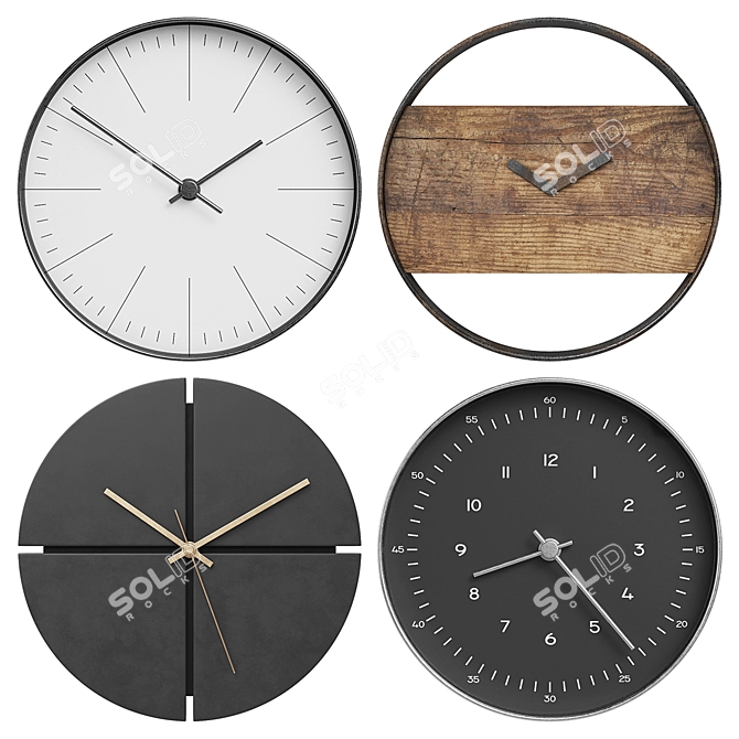 Title: Modern Clock (V3) 3D model image 1