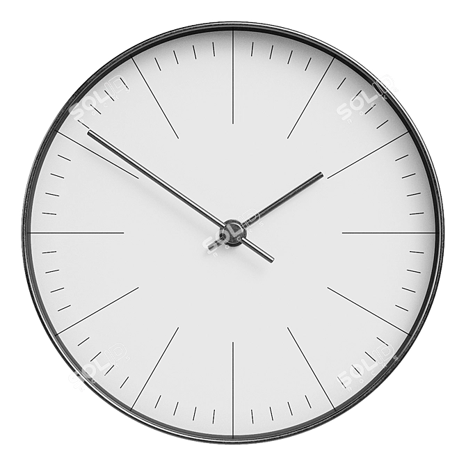 Title: Modern Clock (V3) 3D model image 4