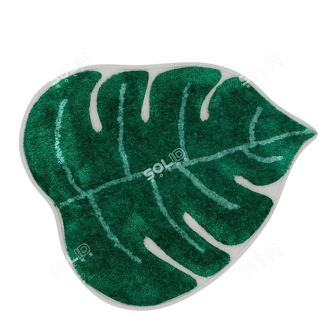 Leaf-shaped Mat: Nature-inspired Home Décor 3D model image 1