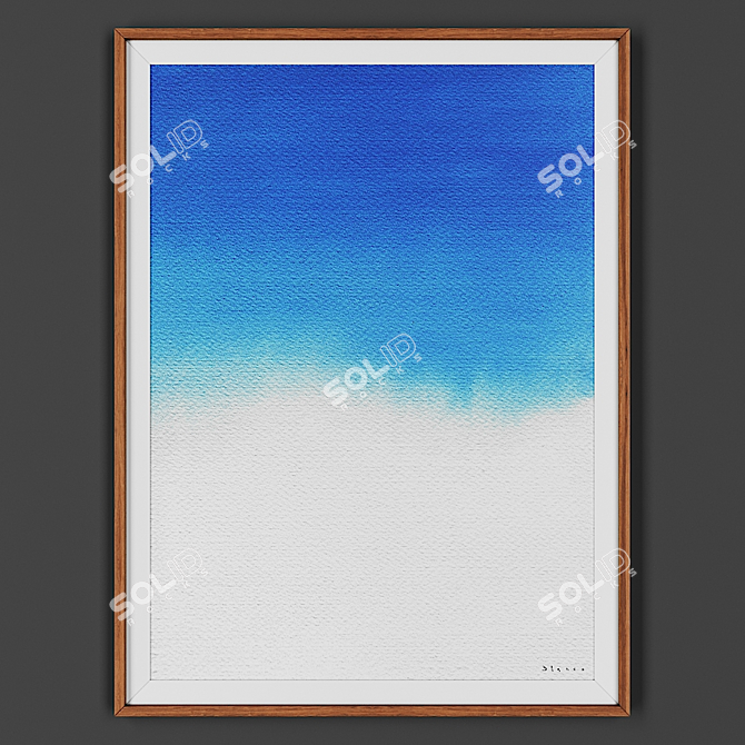 Wooden Framed Picture 3D model image 1