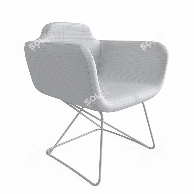 Modern Milan Armchair - 3 Trendy Colors 3D model image 5